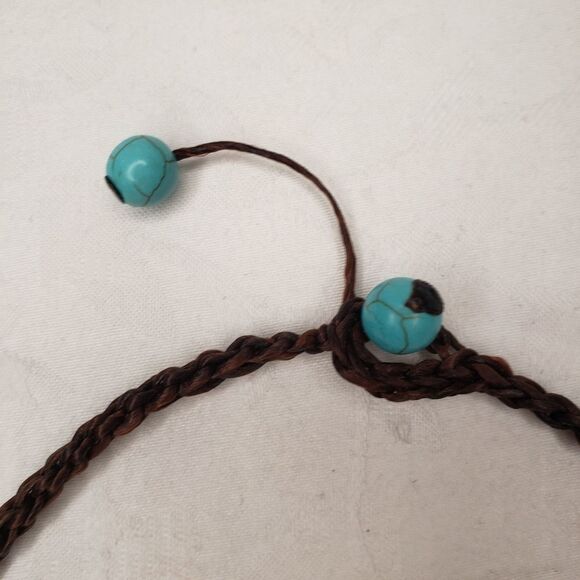 turquoise bead statement necklace - Picture 3 of 5
